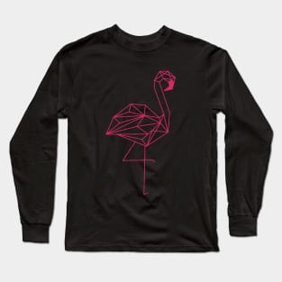 Flamingo vs. Origami Long Sleeve T-Shirt